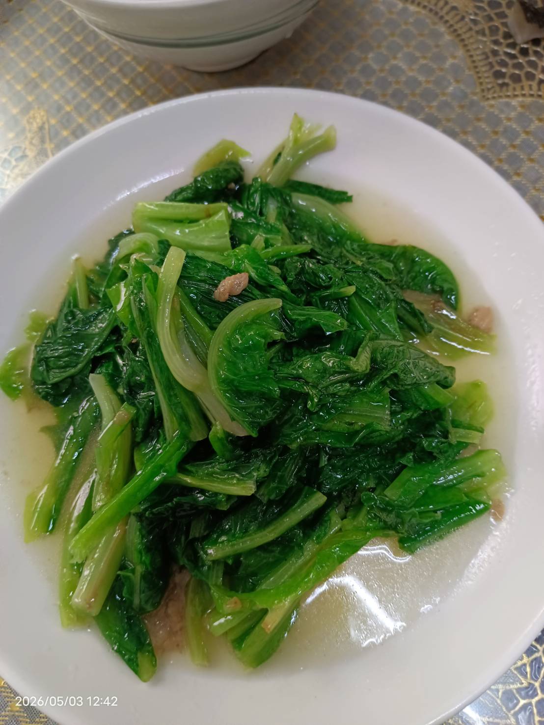 宜蘭新店小吃部燙青菜特寫